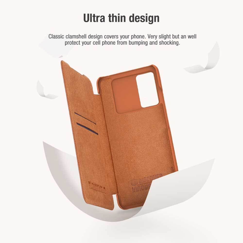 Кожаный чехол-книжка Nillkin Leather Qin для Xiaomi Redmi Note 11 Pro