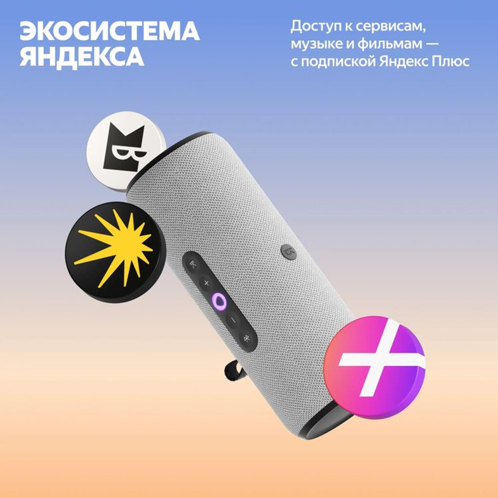 Умная колонка ЯНДЕКС Станция Стрит, 30Вт, с Алисой, серый [yndx-00030gry]