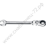 ЗУБР 14 мм, шарнирный трещоточный гаечный ключ, Профессионал (27101-14)