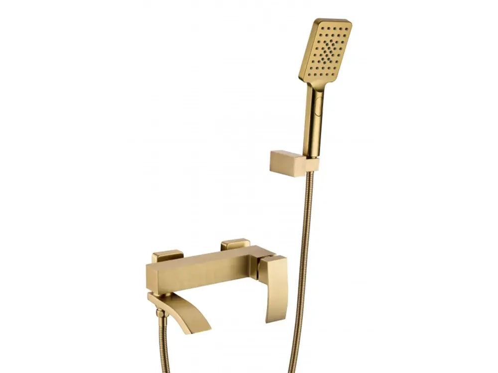Смеситель для ванны с ручным душем RIMERO RM3207MG (Матовое золото)