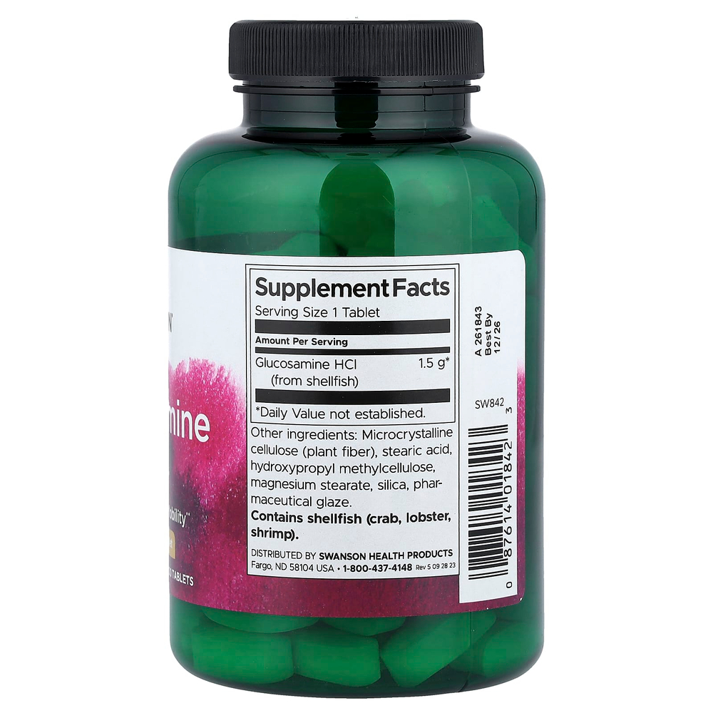 Swanson, глюкозамина гидрохлорид, 1500 мг, 100 таблеток