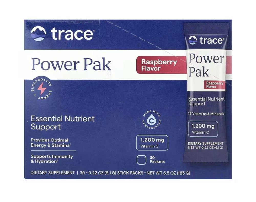 Trace PowerPak, raspberry flavor 30 packets.