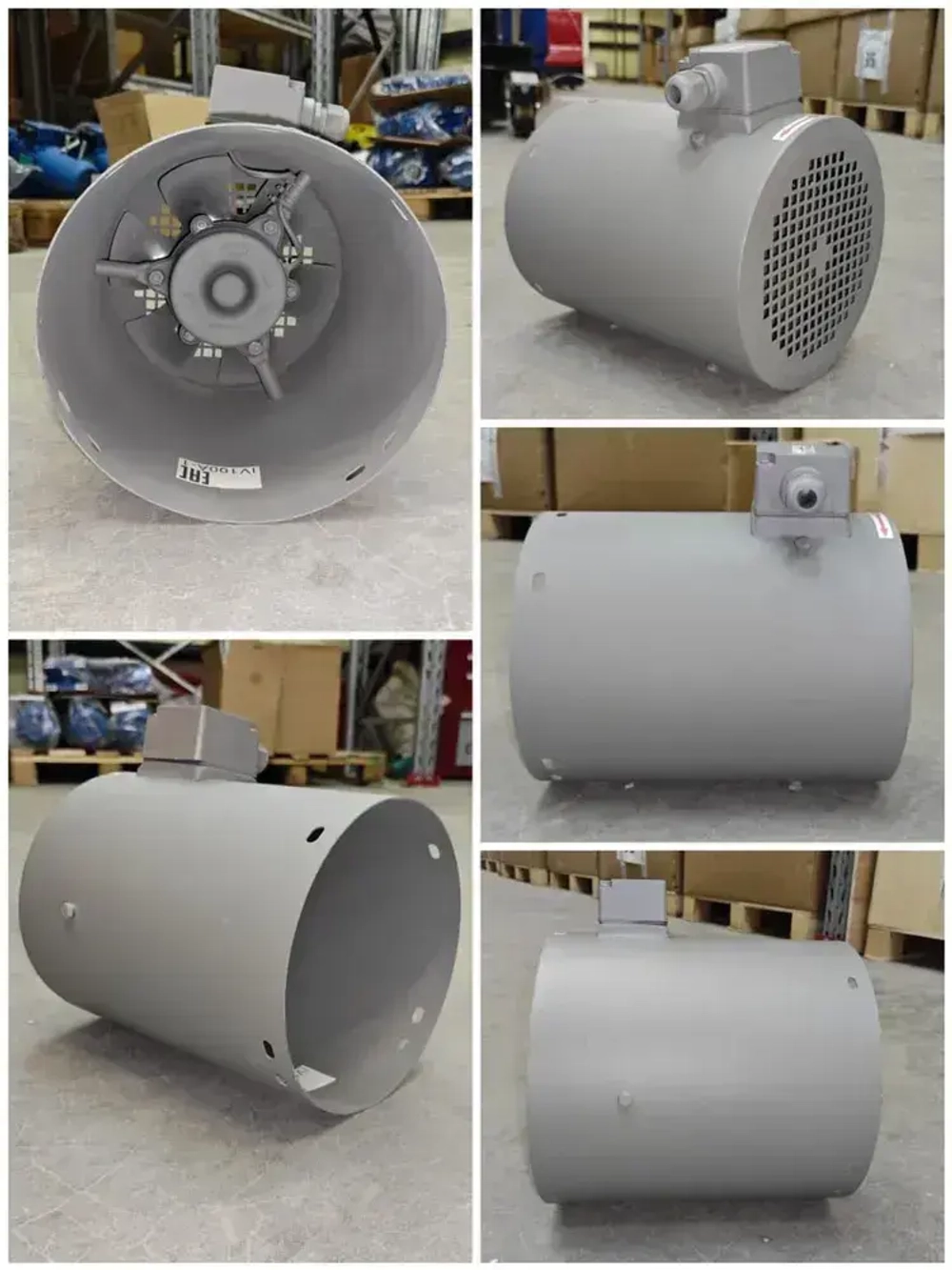 Независимая вентиляция электродвигателя 80 габарита DIN, питание 380VAC 3 фазы, внутренний диаметр кожуха 158 мм MGTehno