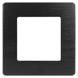 Рамка для розеток и выключателей ЭРА Серия 12 12-5101-06 на 1 пост, Сатин, чёрный