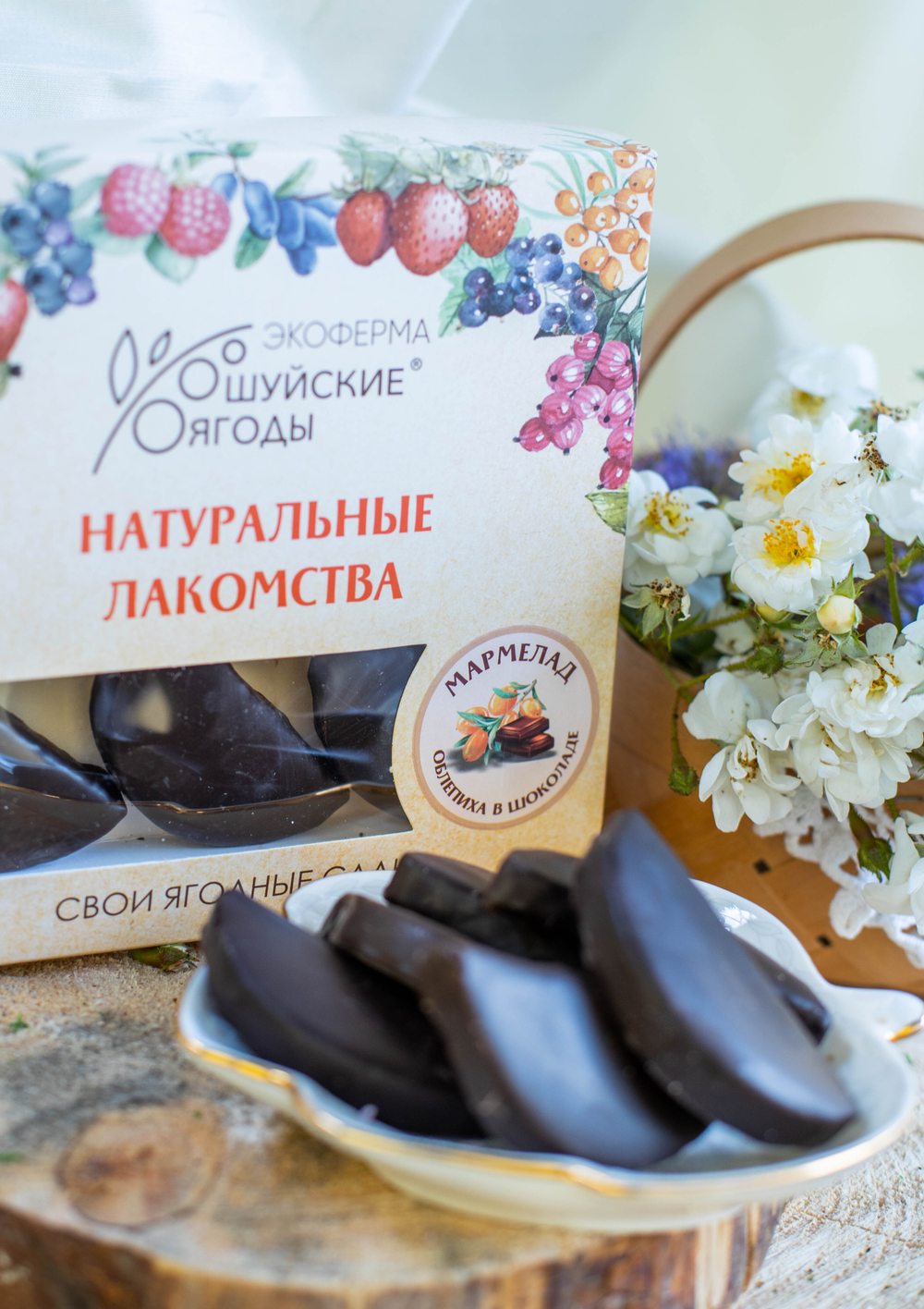 Мармелад из облепихи в шоколадной глазури, 175 г