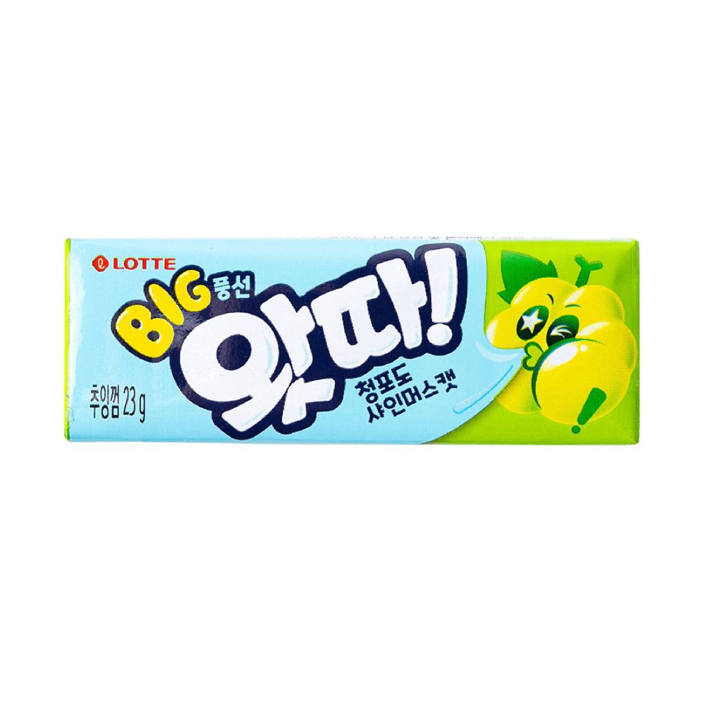 Резинка жевательная WHATTA GREEN GRAPE LotteWellfood, пластинки 23г