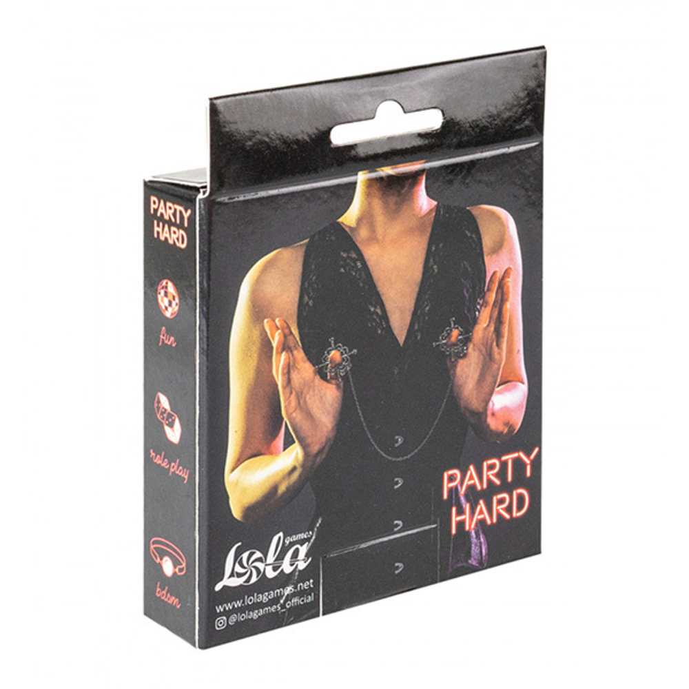 Серебристые зажимы на соски Lola Games Party Hard Dare You 1164-01lola