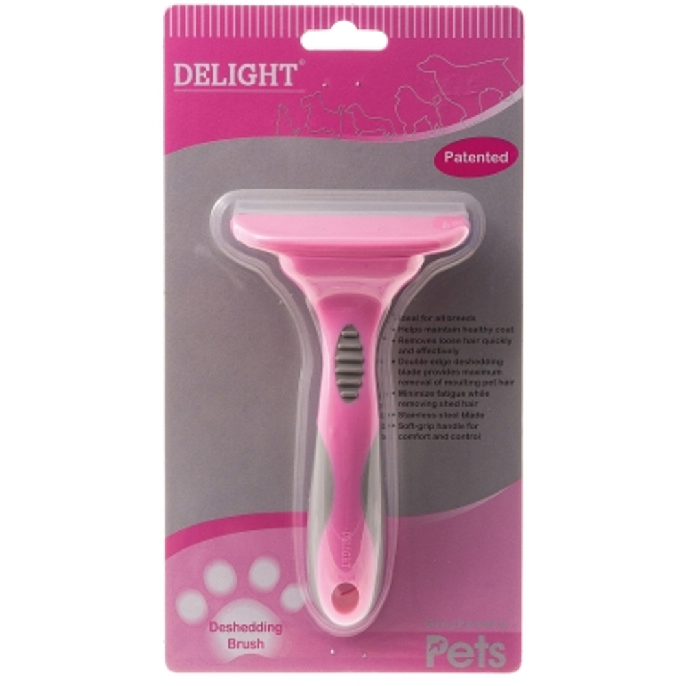 DELIGHT Дешеддер большой, 79 зубьев, розовый
