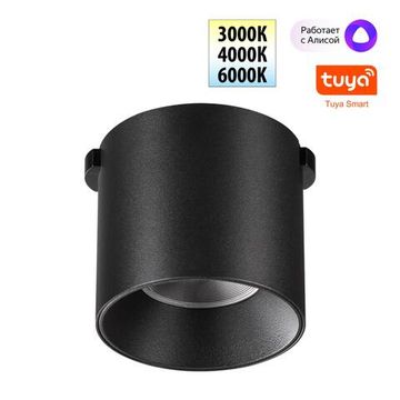 359472 SHINO NT24 120 черный Трековый смарт-светильник для низковольтного шинопровода с двумя режимами работы IP20 LED 6W 24V 3000-6000K EASY