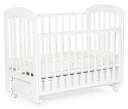 Детская кроватка Bebizaro Regency маятник универсальный с ящиком 01 White