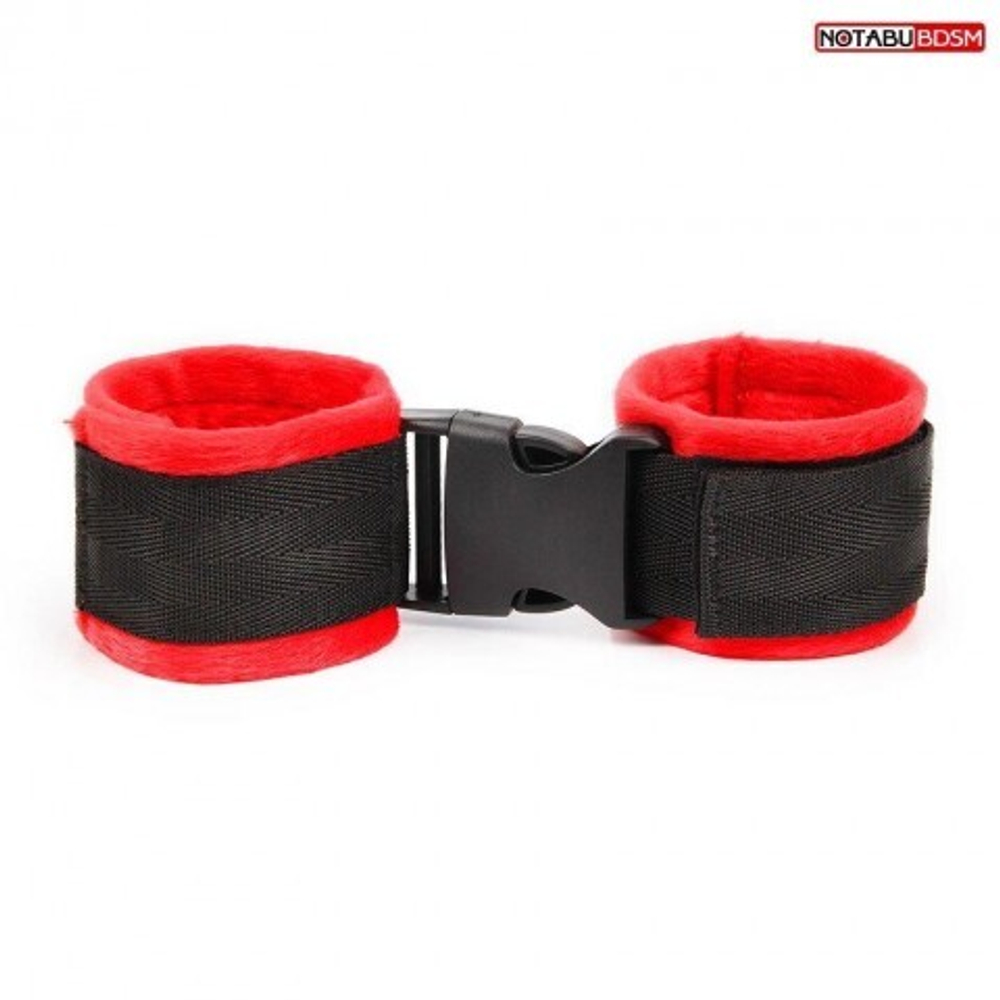 Наручники NoTabu чёрный/красный