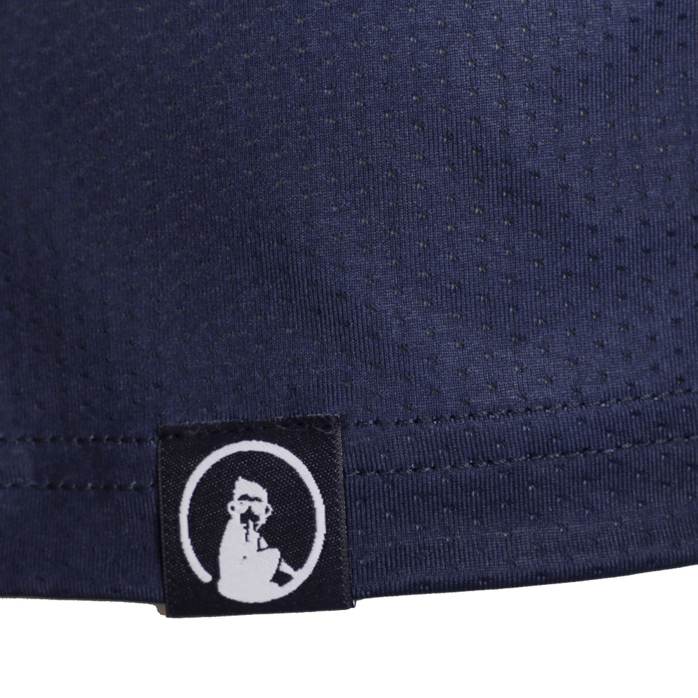 Мужское теннисное поло Quiet Please Ocean AOP Stripe Receiver T-Shirt Men - Blue