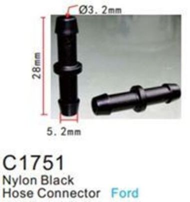 Клипса для крепления внутренней обшивки а/м Форд пластиковая (100шт/уп.) Forsage клипса C1751(Ford)