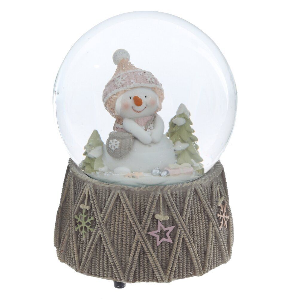 GAEM Фигурка декоративная "Снеговик" в стекл шаре (ключ,муз), D 10 см, L10 W10 H14 см, 2в.