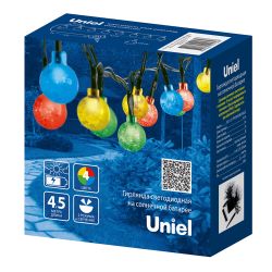 USL-S-231-PT4500 BUBBLE BALLS Садовая гирлянда на солнечной батарее Шарики-пузырьки. 30 светодиодов. Разноцветный свет. 1xАА Ni-Mh аккумулятор в-к. IP44. TM Uniel