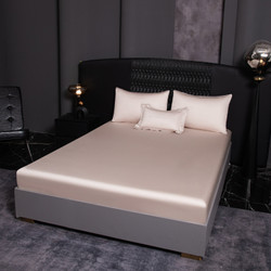 Комплект постельного белья на резинке Однотонный Сатин Премиум «Молочный сатин»