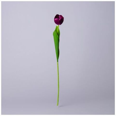 ЦВЕТОК ИСКУССТВЕННЫЙ ТЮЛЬПАН ДЛИНА=44СМ , ЦВЕТ ФИАЛКОВЫЙ МАЛ.УП.=60ШТ