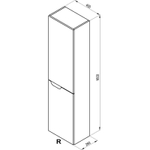 Шкаф пенал Ravak SB Classic II 40 R X000001474 подвесной Белый