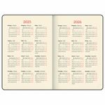 Ежедневник датированный 2025, А5, 151х213 мм, BRAUBERG "Note", под кожу, держатель для ручки, резинка-фиксатор, бежевый, 115935