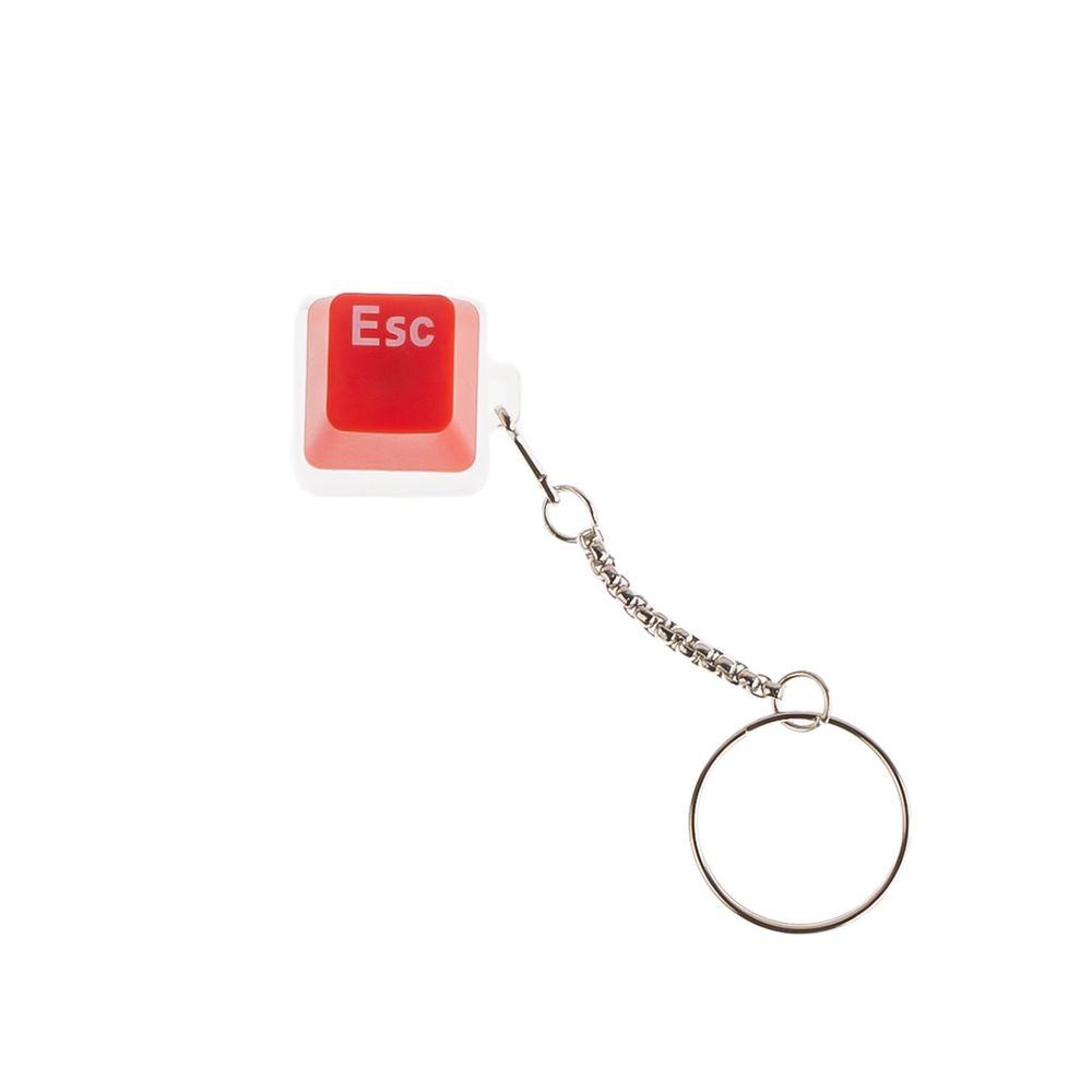 Брелок, Кнопка ESC, Красный, 2*2*2,8 см, 1 шт.