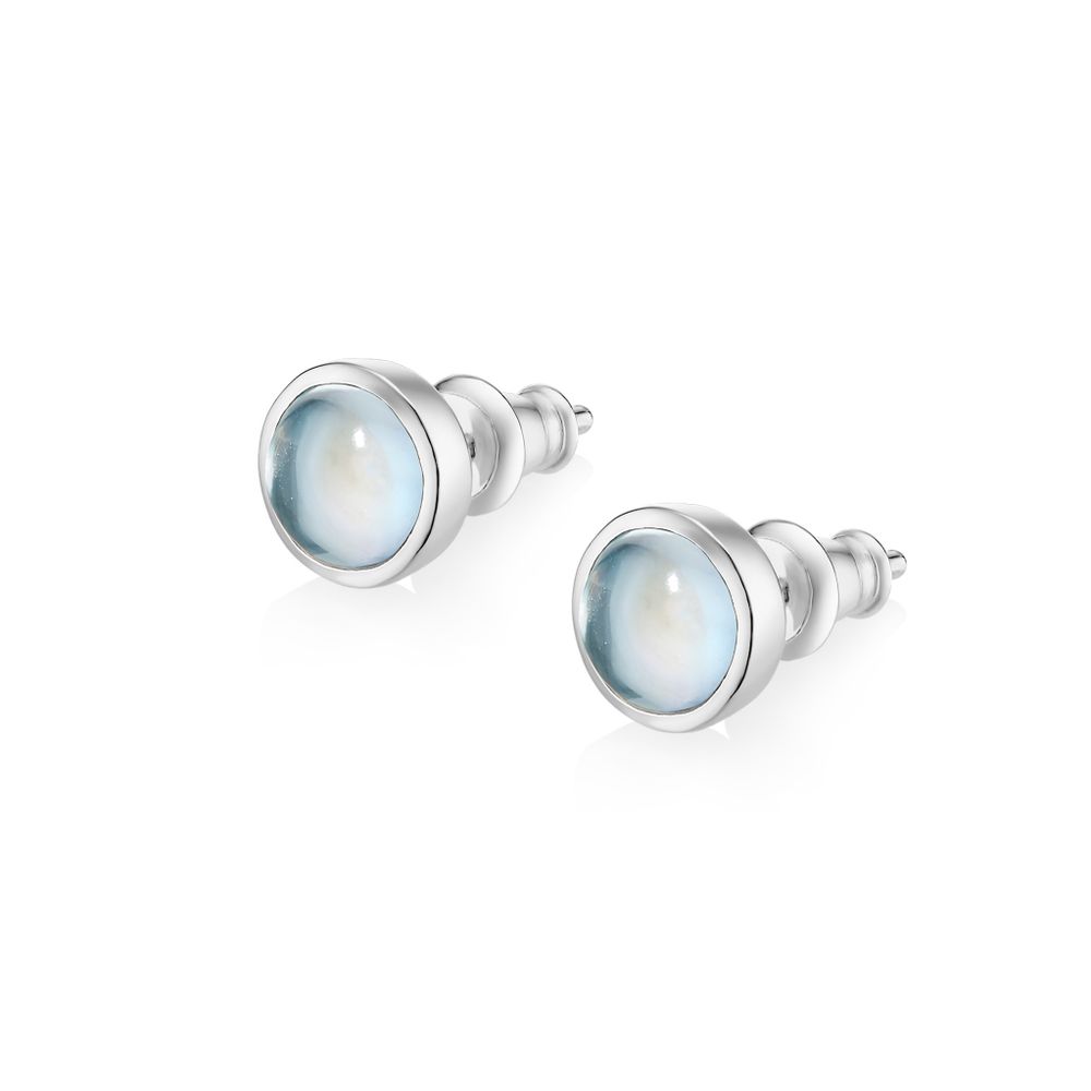 Моносерьга Alpha с голубым топазом