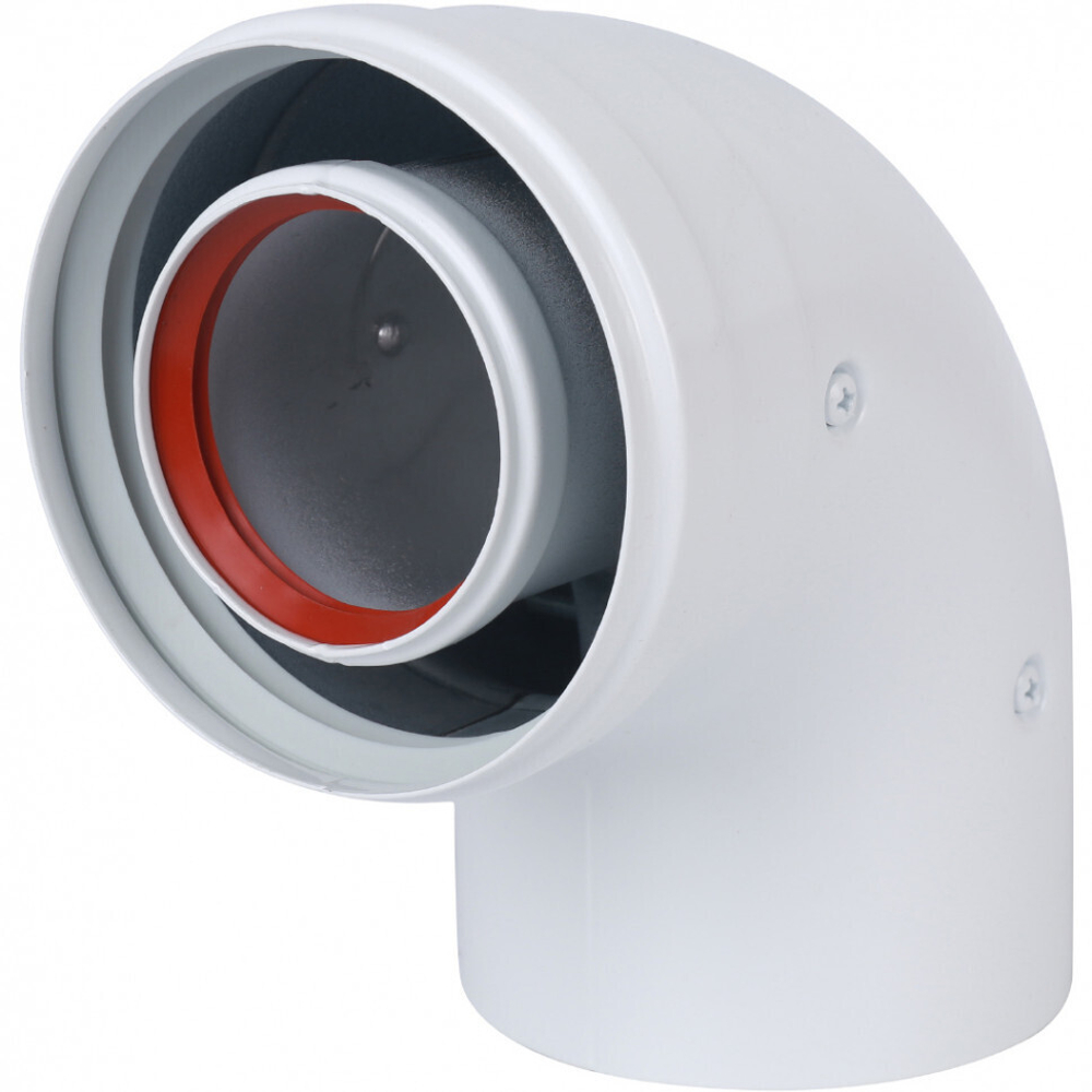 Коаксиальный отвод 90°, Ду 60/100, без муфты, Baxi KHG71410151-
