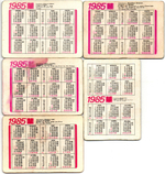 № 103 Набор из 5 переливных (стерео) Календариков . Мультфильмы СССР 1985 год.