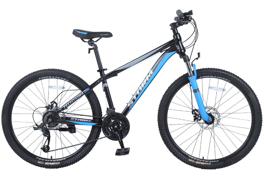 Велосипед TechTeam Storm 26"х15" синий (BLACK) 2021