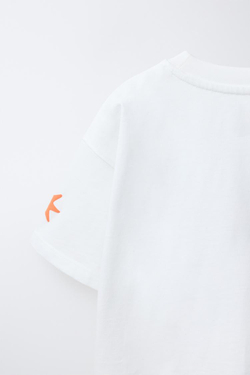 ZARA ФУТБОЛКА С ФОТОПРИНТОМ "СВЕТОФОР", БЕЛЫЙ