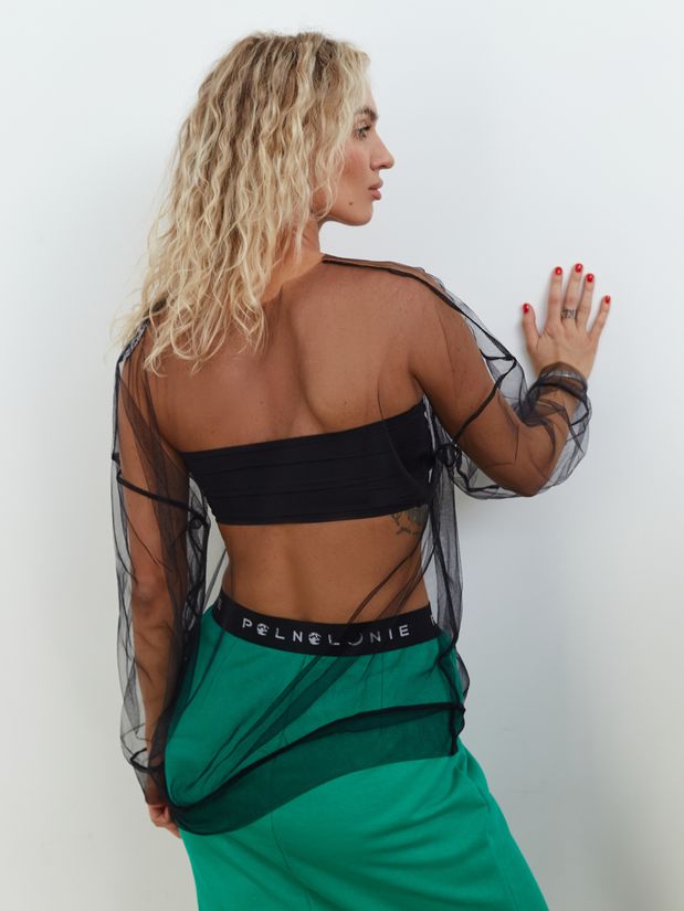 Свитшот-сетка, черный