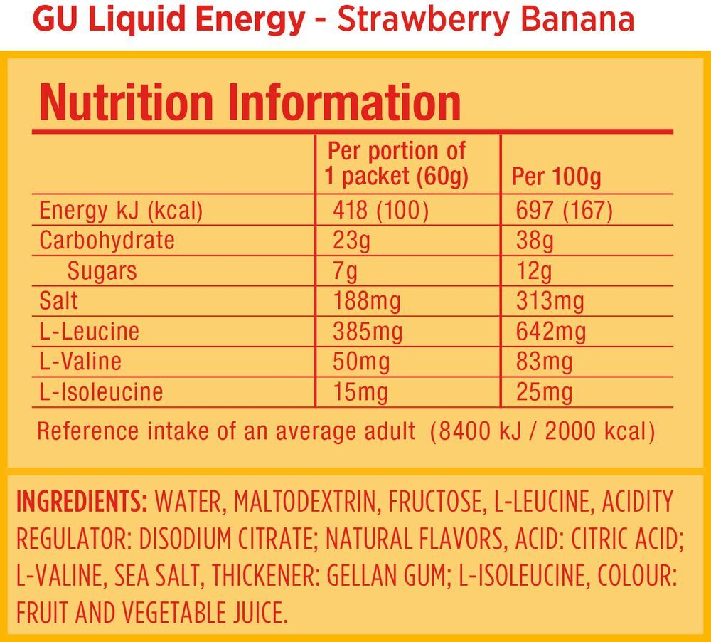 Гель энергетический GU Liquid ENERGY GEL (клубника-банан)
