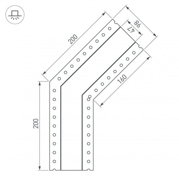 Коннектор угловой Arlight SL-Linia45-Fantom-135 030102