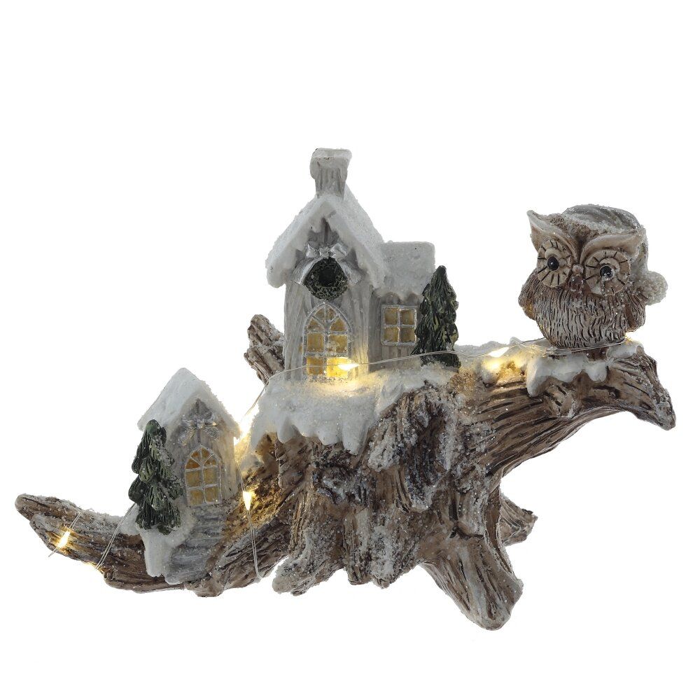 GAEM Фигурка декоративная "Зимняя композиция" с подсветкой (LR44x2,прилаг), L2, L20,5 W9 H14 см, 2в.