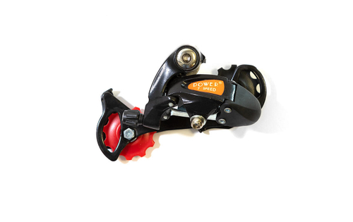 Переключатель задний POWER,длинное перо,21-24 ск.(крепл. под болт "на петух")