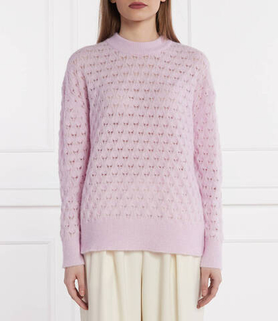 Хлопковый свитер saanour Sams\u00f8e Sams\u00f8e - лавандовый(F24100071)