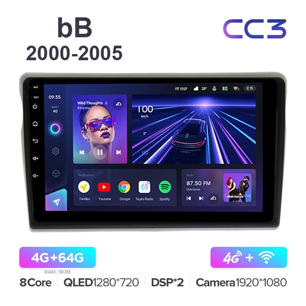 Teyes CC3 9"для Toyota bB 2000-2005