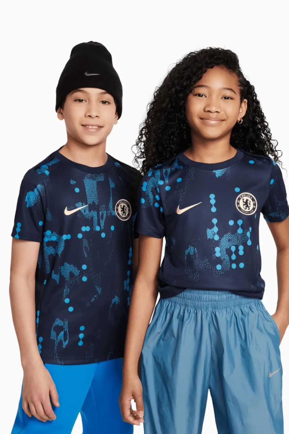 Футболка Nike Chelsea FC 24/25 Pre-Match Junior - темно-синий