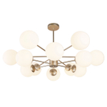 Светильник на штанге 12x40Вт E14, металл/стекло, шампань