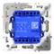 Проходной переключатель встраиваемый VOLTUM S70 двухклавишный 10А, (сталь)