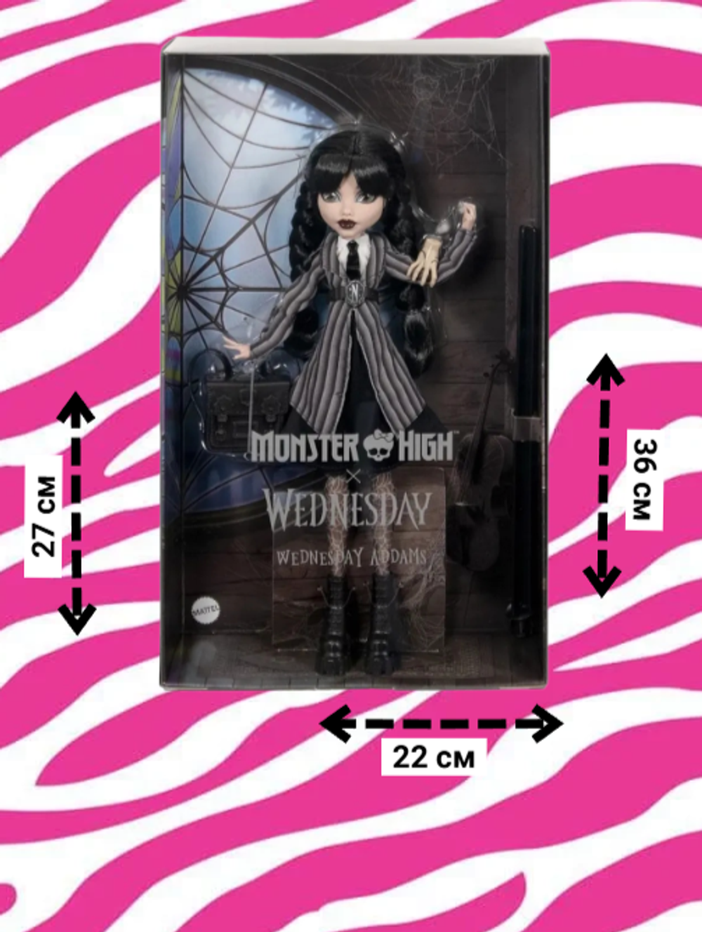 Кукла Monster High «Wednesday Addams» HXJ04 — кукла Уэнсдей Аддамс с аксессуарами