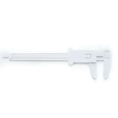 Штангенциркуль пластиковый, 150 мм, ABS пластик, белый/глубиномер/измерительный прибор