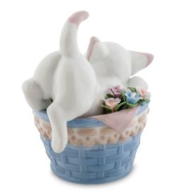 Pavone JP-31/27 Фигурка «Котенок в корзине с цветами»