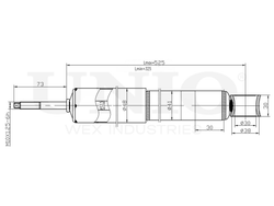 Амортизатор газовый задней подвески UNIO SAB-10632