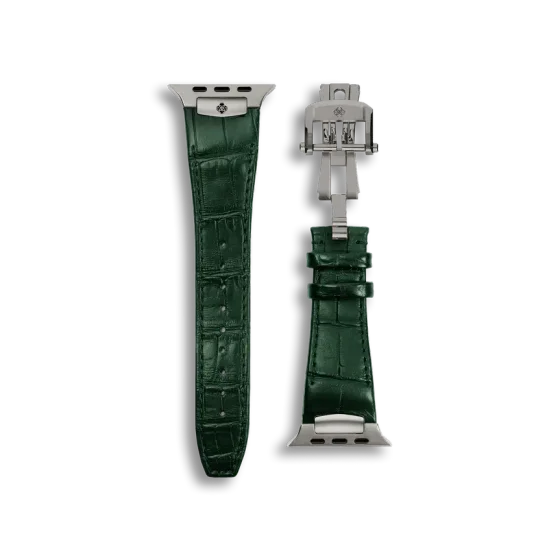 Ремешок для Apple Watch - Alligator Leather Green