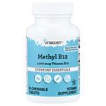 Vitacost, метил B12, с натуральным вишневым вкусом, 1000 мкг, 60 жевательных таблеток