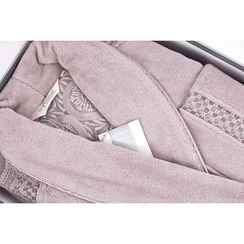 КВИН лиловый махровый женский халат Soft Cotton