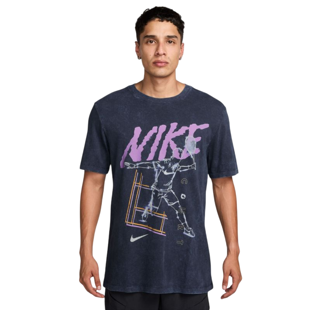 Теннисная футболка Nike Court Tennis - obsidian