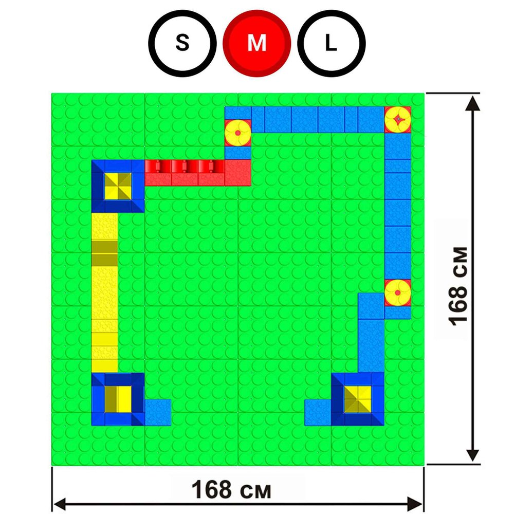 Набор GigaBloks 10: Крепость на платформе
