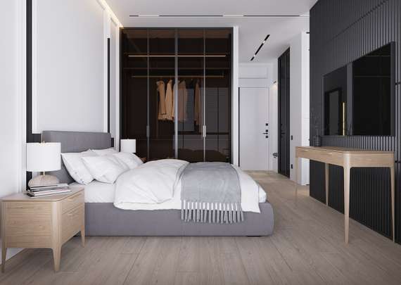 Тумба прикроватная Type 2 ящика ширина 50 см, массив дуба (натуральный дуб)