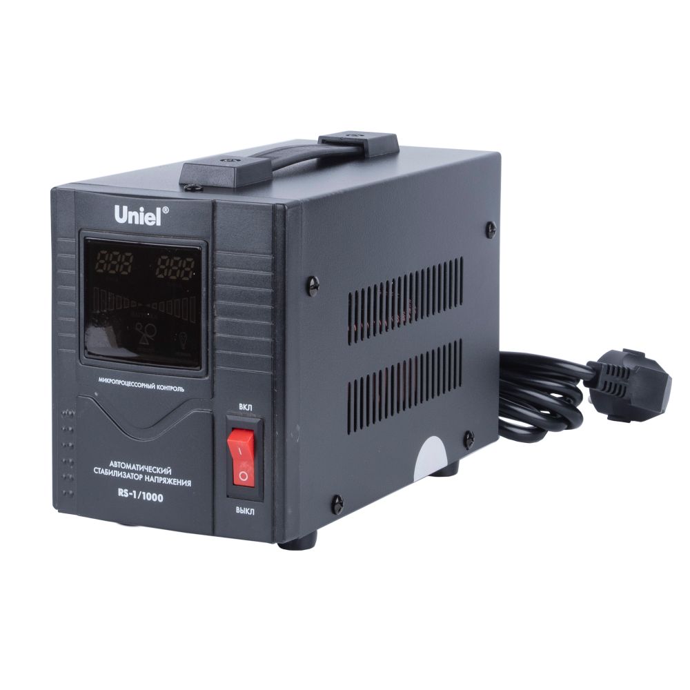 RS-1-1000 Стабилизатор Uniel релейный однофазный. 1.0 кВА.